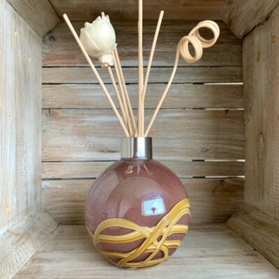 Mouth Blown Reed Diffuser Round Rose Gold Twist